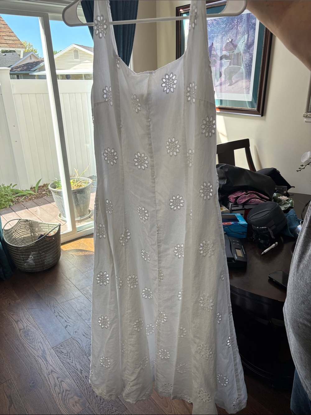 White Eyelet Sundress - Lightweight Summer Dress
